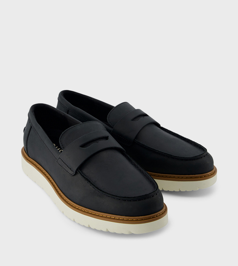 NAVI Round Toe Slip-On Loafers