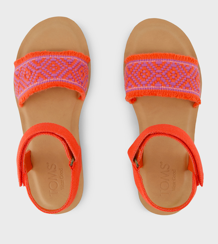 REMI Patterned Ankle Strap Sandals