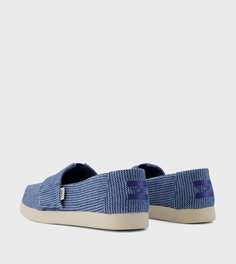 Striped Heritage Canvas Velcro Closure Shoes