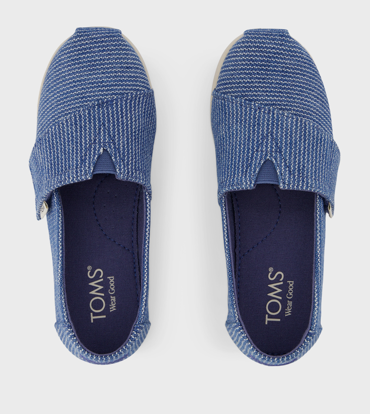 Striped Heritage Canvas Velcro Closure Shoes