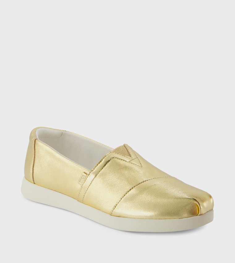 ALPARGATA PLUS Metallic Slip-On Shoes