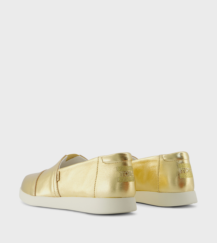 ALPARGATA PLUS Metallic Slip-On Shoes