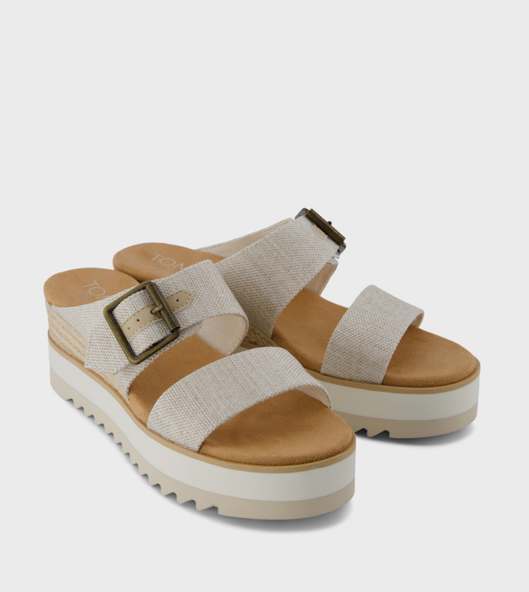 DIANA Buckle Detail Espadrille Wedges