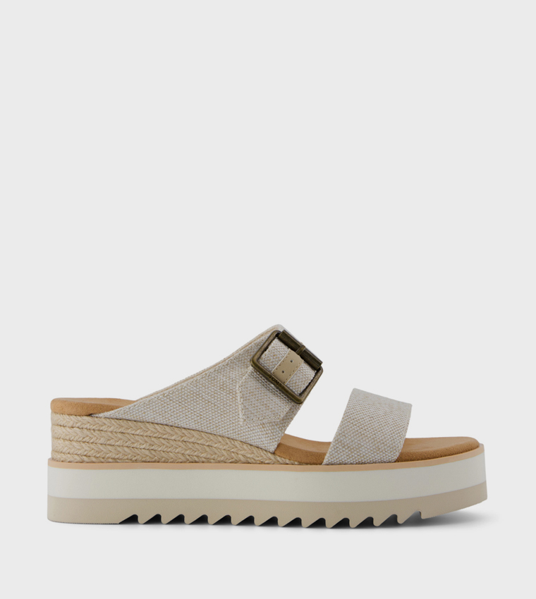 DIANA Buckle Detail Espadrille Wedges