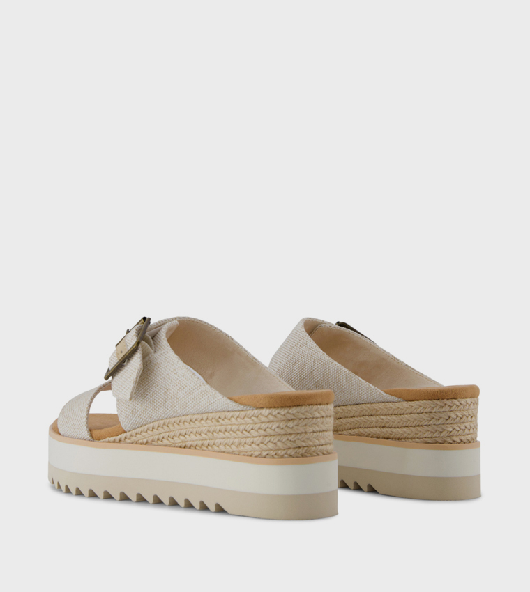 DIANA Buckle Detail Espadrille Wedges