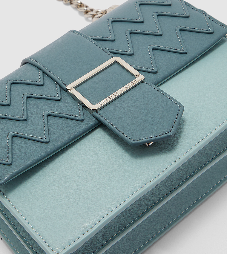 Buy Charles & Keith Cross Body Bag Teal In Blue 6thStreet Qatar