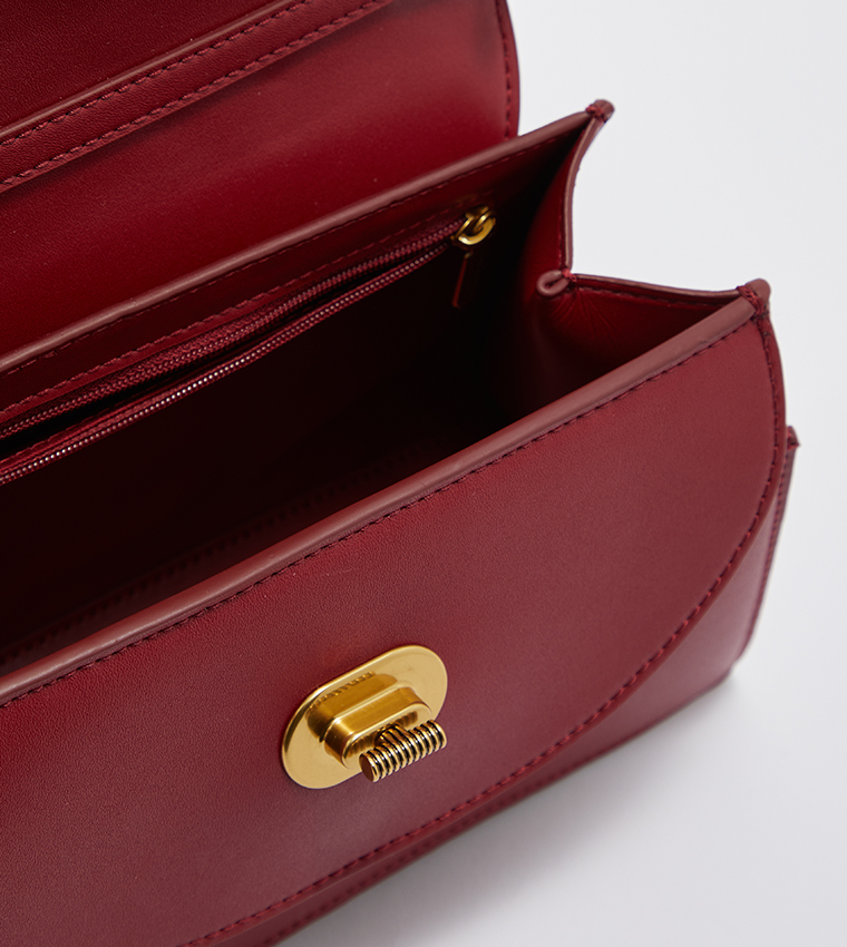 Buy Charles & Keith Padded Double Pocket Shoulder Bag In Red