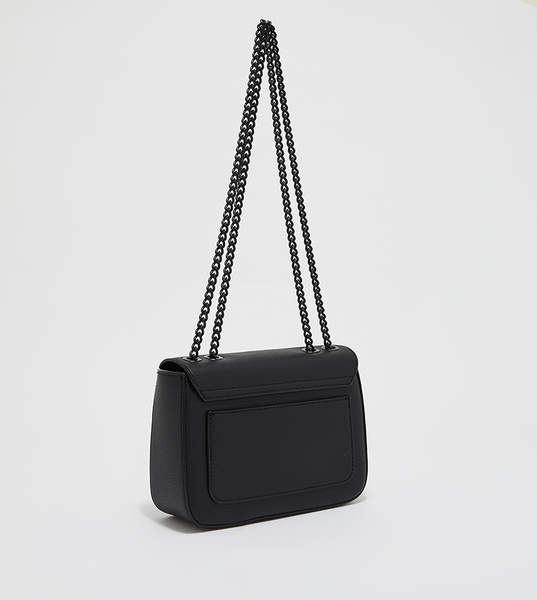 Double chain link crossbody bag sale