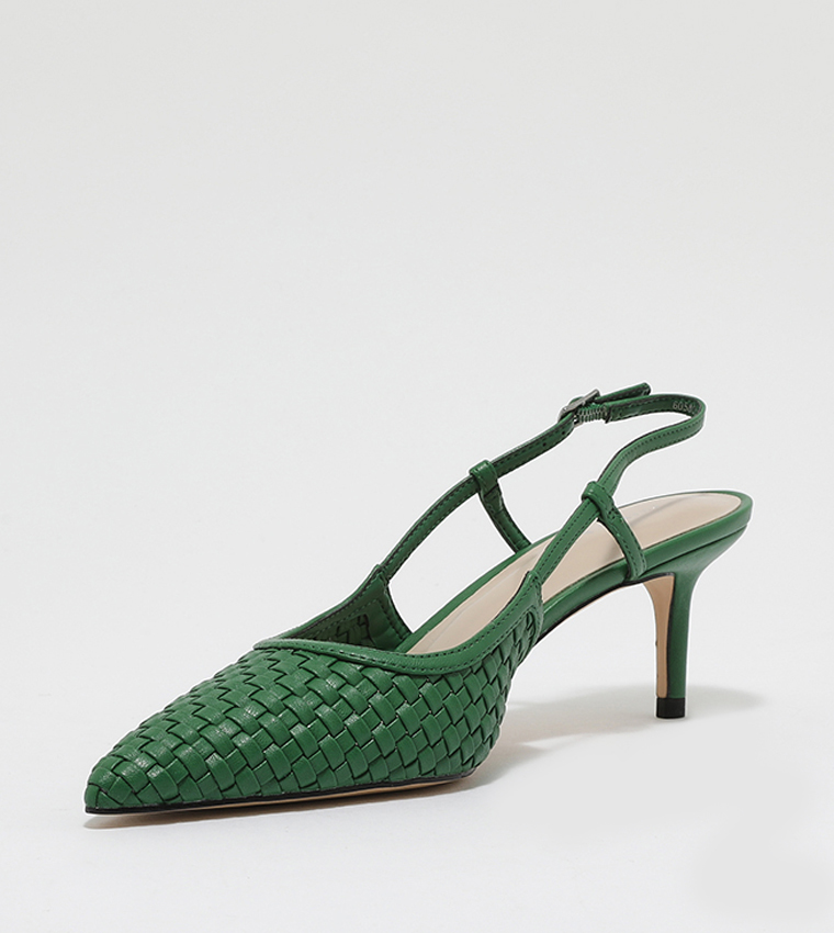 Woven Slingback Court Shoes