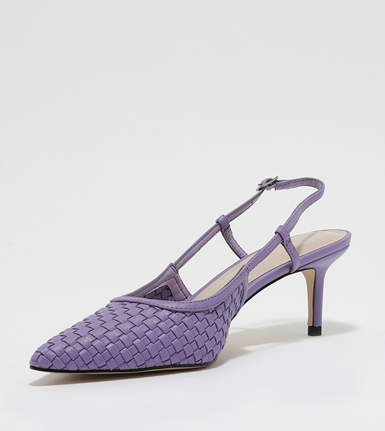 Woven Slingback Court Shoes