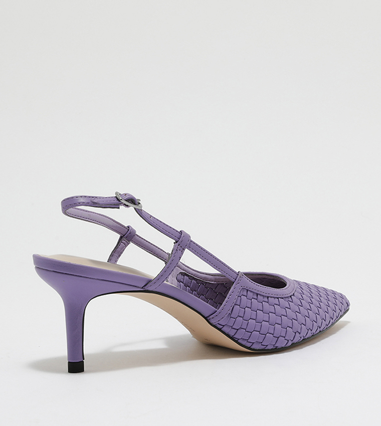 Woven Slingback Court Shoes