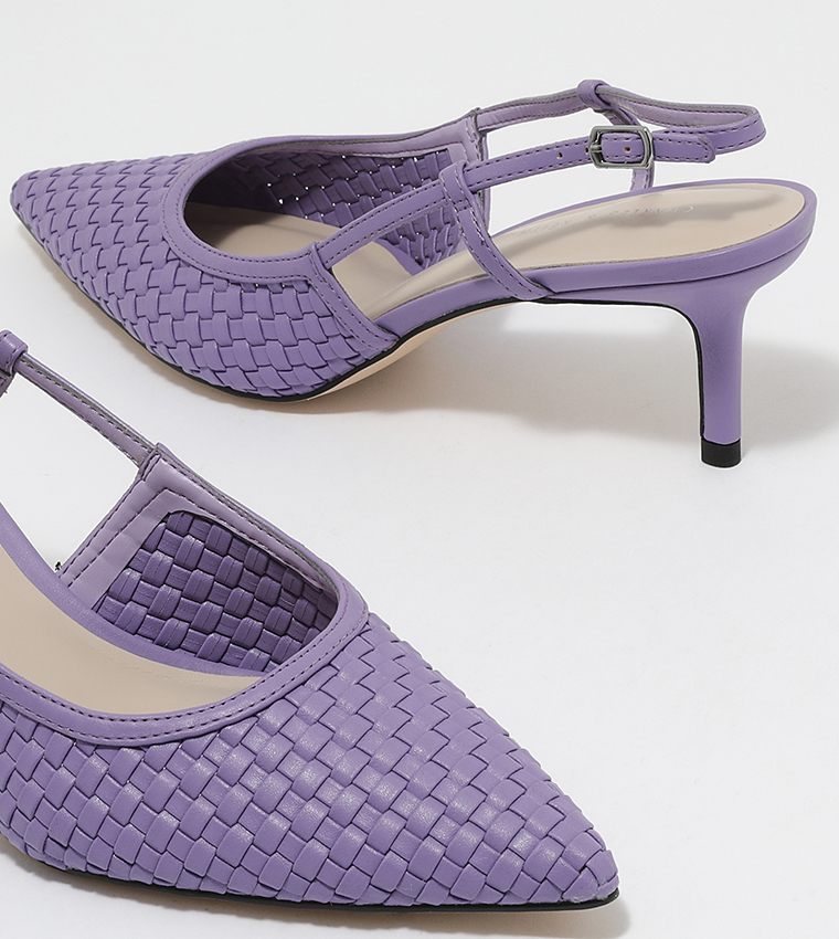 Woven Slingback Court Shoes
