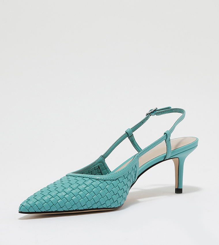 Woven Slingback Court Shoes