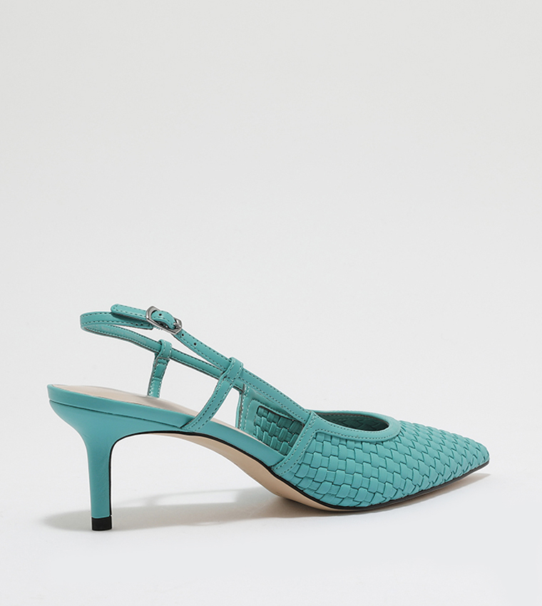 Woven Slingback Court Shoes
