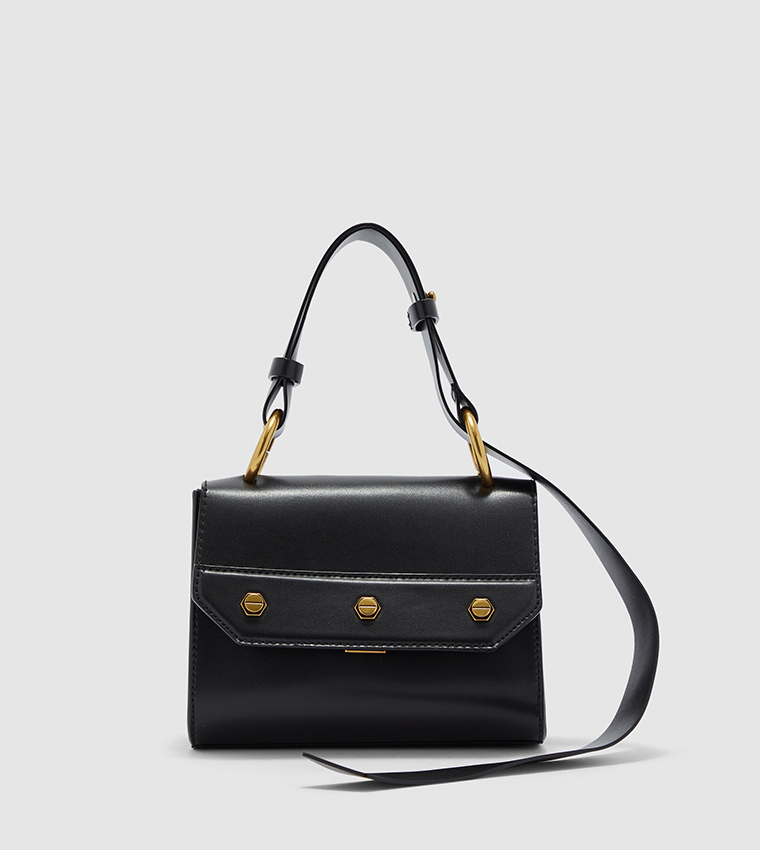 Black Studded Feline Sling Bag, CHARLES & KEITH