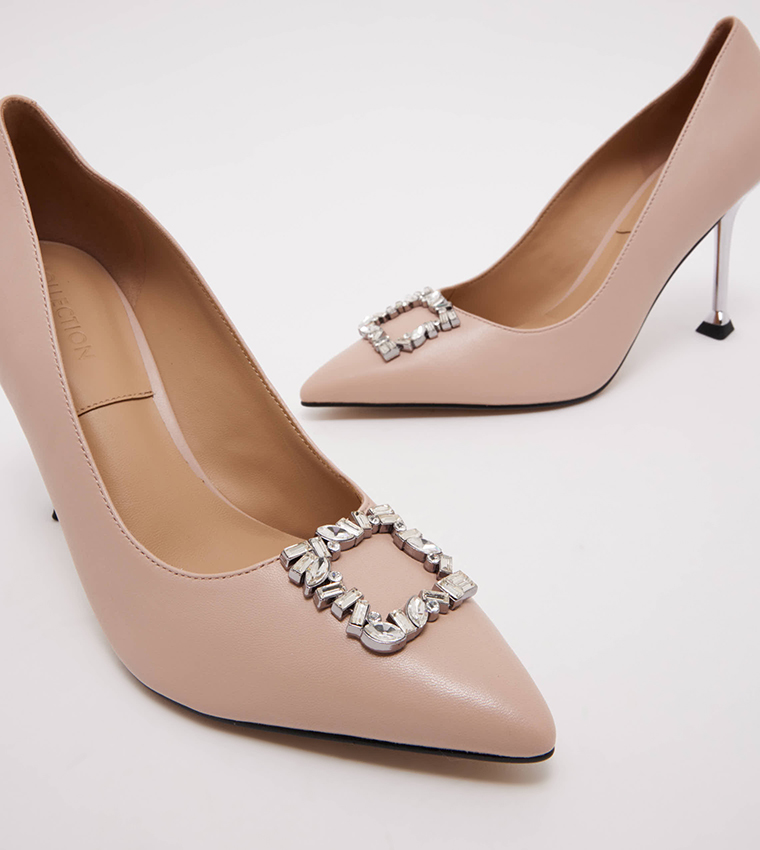 Accessory Detail Sculptural Stiletto Pumps