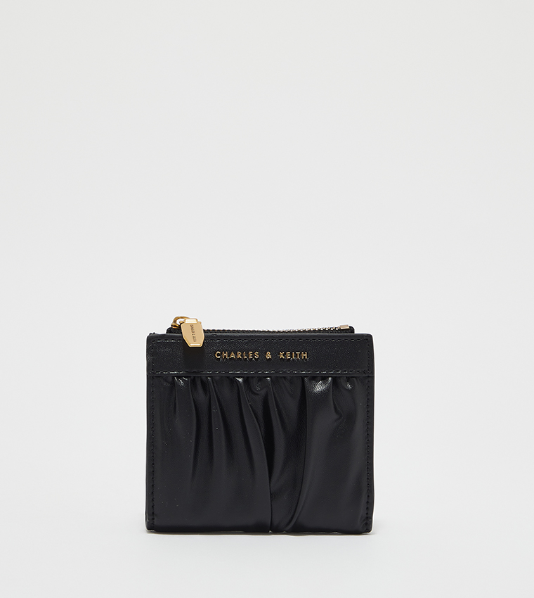 Buy Charles Keith Ruched Short Wallet In Black 6thStreet Kuwait