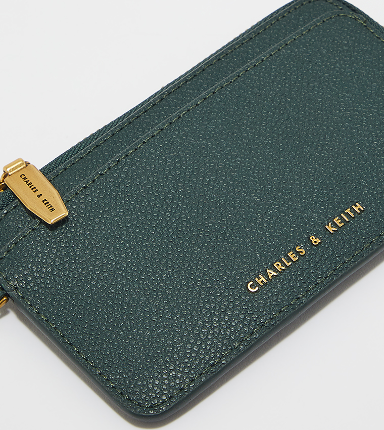 Buy Charles & Keith Multi Slot Wristlet Card Holder In Green