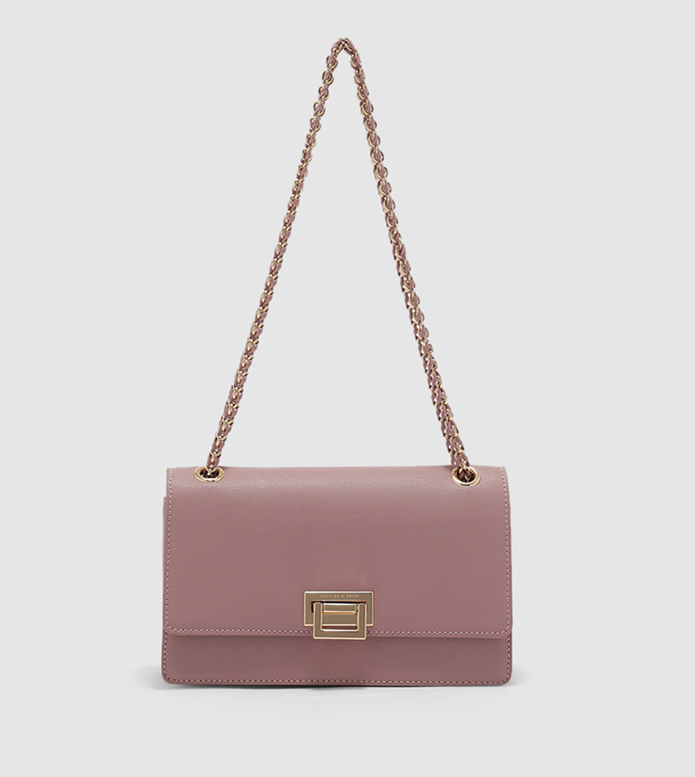 Charles & keith chain & strap push lock shoulder bag sale