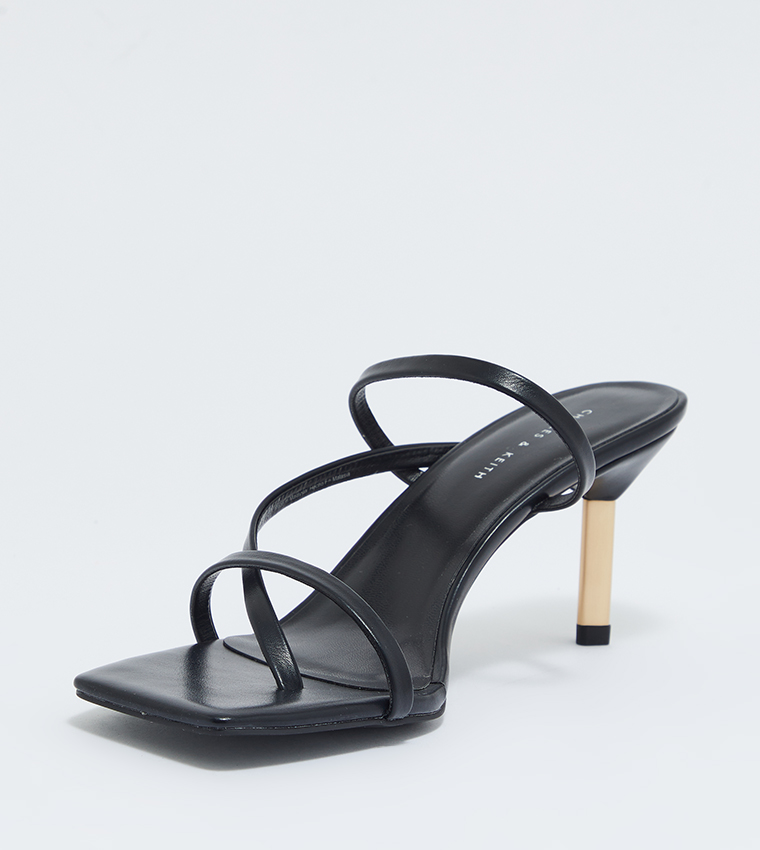 Buy Charles & Keith Square Toe Kitten Heels In Black | 6thStreet UAE