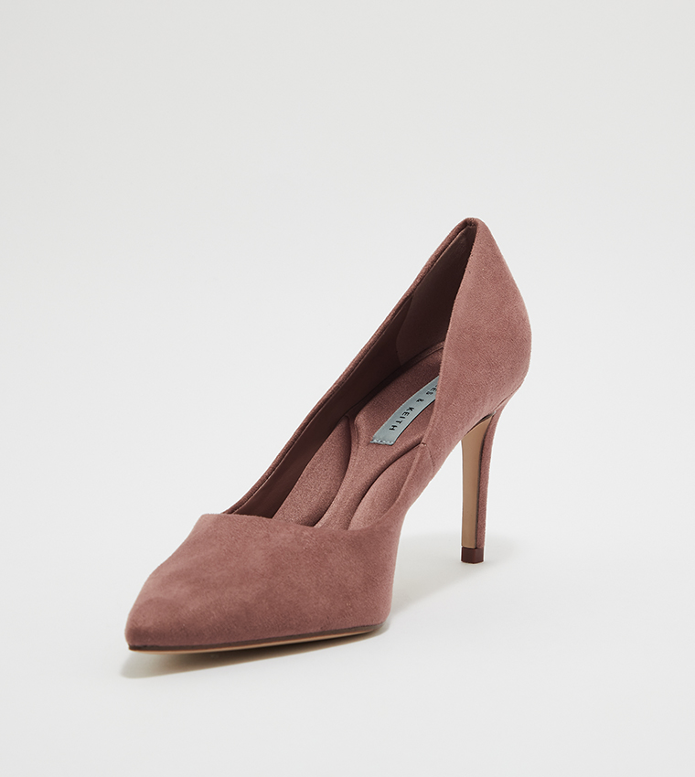 Textured Pointed Toe Stiletto Pumps
