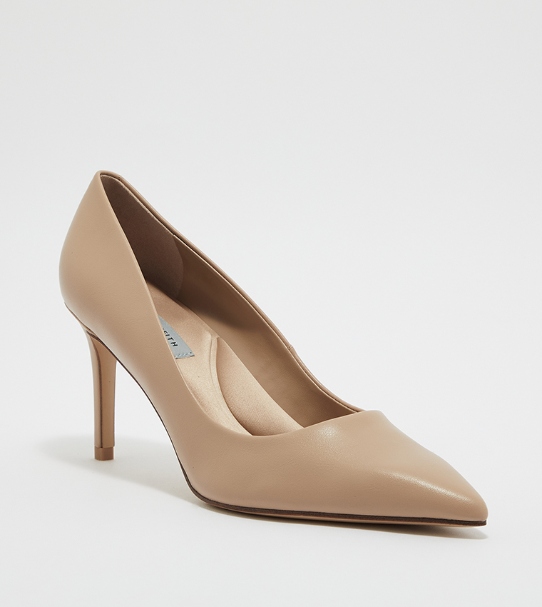 Buy Charles & Keith Pointed Toe Stiletto Pumps In Nude