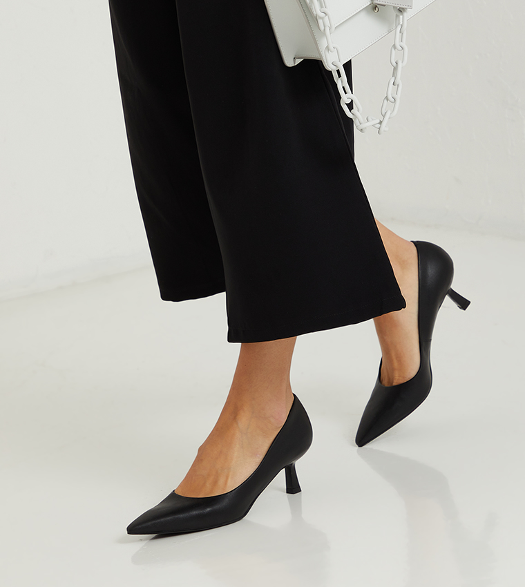 Pointed Kitten Heel Pumps