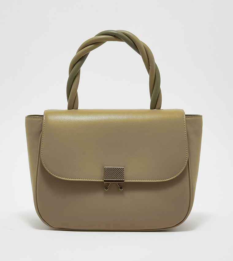 Buy Charles & Keith Twist Top Handle Bag In Brown 6thStreet Qatar