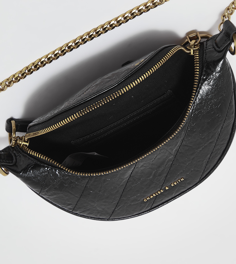 Half Moon Crossbody Bag | Black