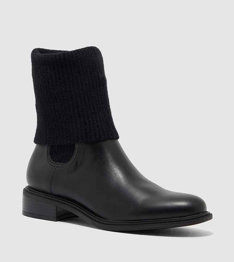 Buy Charles & Keith Knee High Knit Sock Boot In Black 6thStreet Qatar