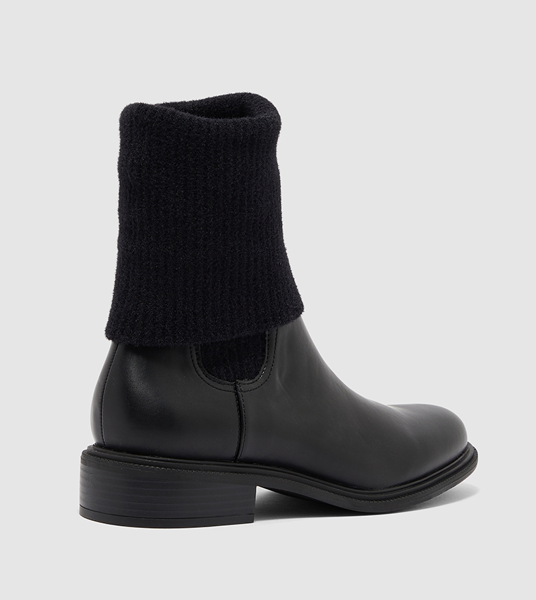Buy Charles & Keith Knee High Knit Sock Boot In Black 6thStreet Qatar
