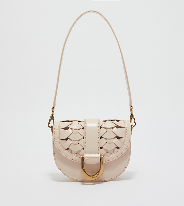 Charles & Keith Gabine Saddle Bag In Pink