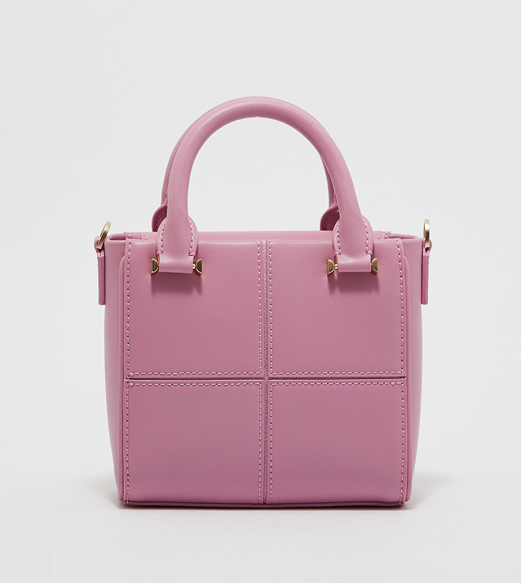 CHARLES & KEITHバッグ Cesia セシア メタリックアクセントトートバッグ - ブラック