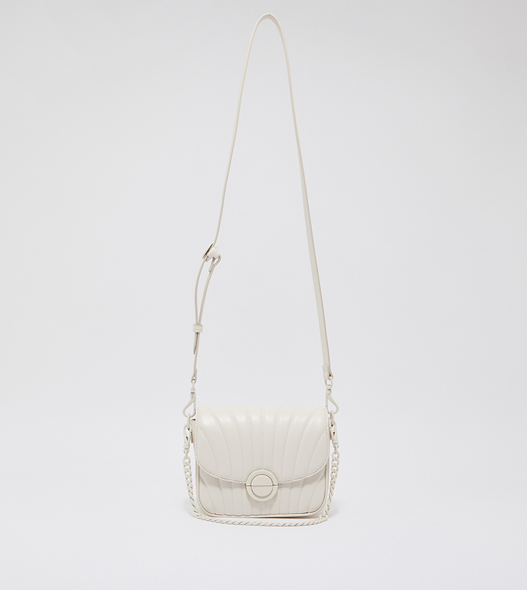 Metallic accent single online handle bag