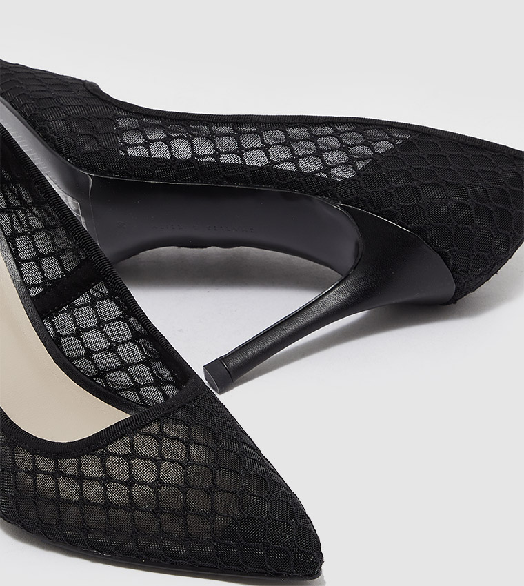 Mesh Stiletto Pumps 