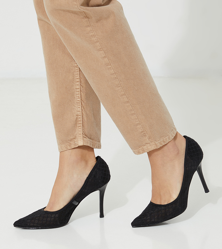 Mesh Stiletto Pumps 