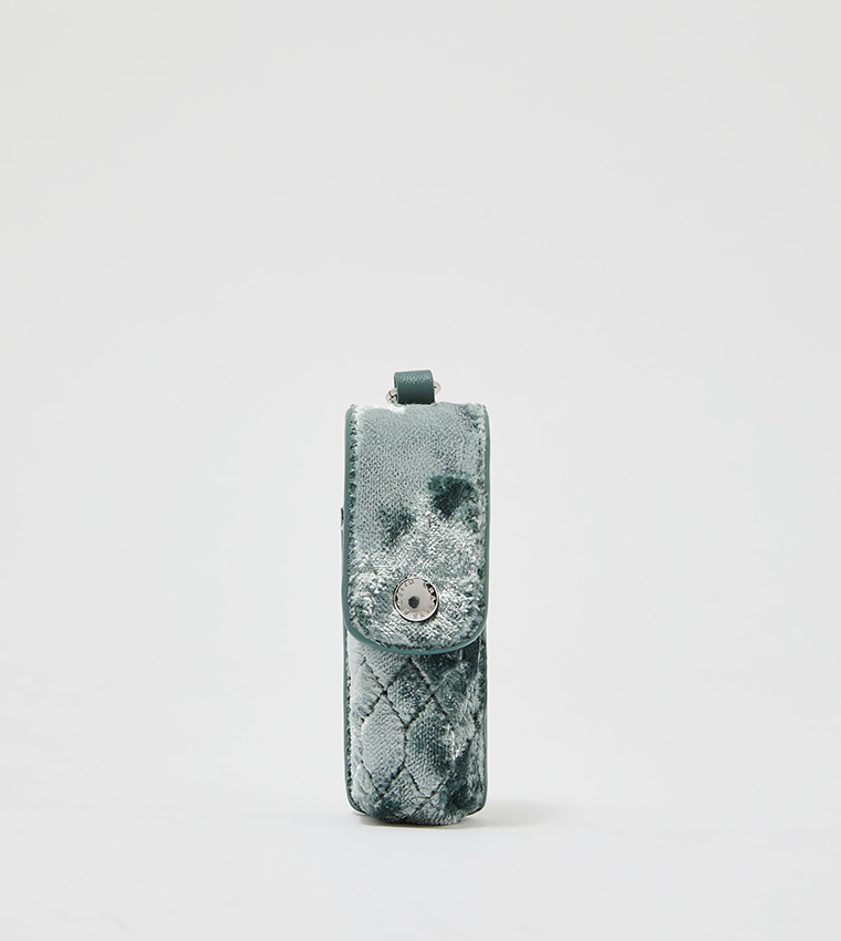 Holly Chain-Strap Velvet Mini Pouch​