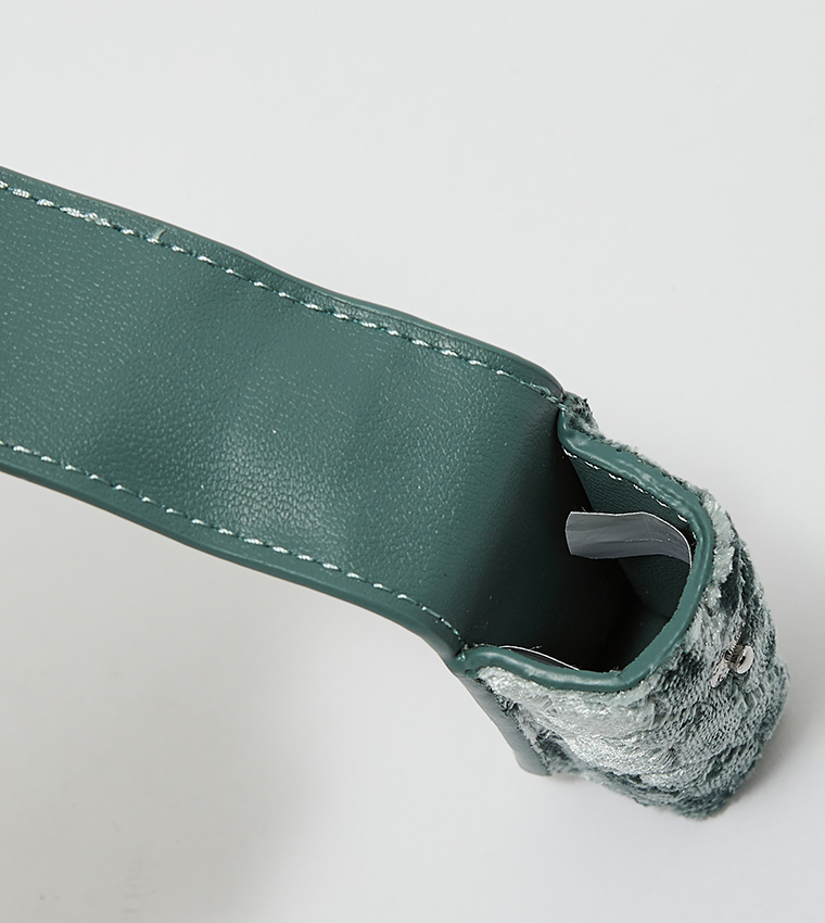 Holly Chain-Strap Velvet Mini Pouch​
