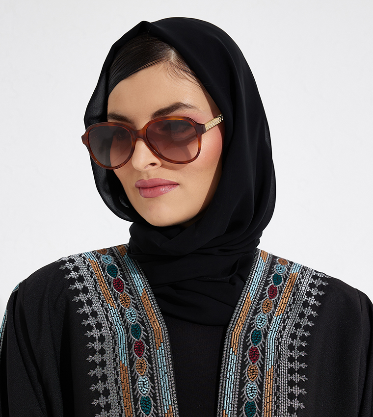 Buy Charles Keith Braided Temple Aviator Sunglasses In Brown