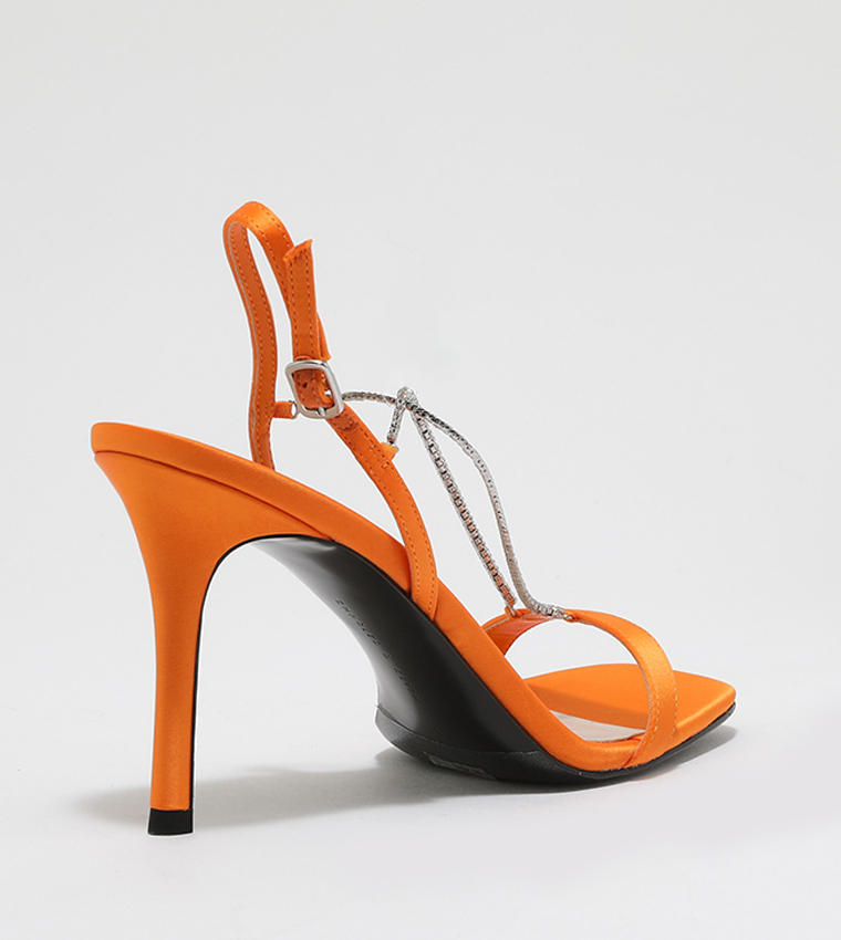 Orange stiletto clearance sandals