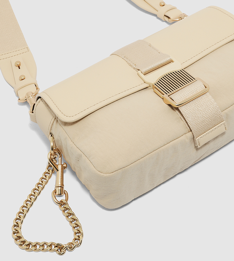 Aspen Metallic Belt Buckle Shoulder Bag