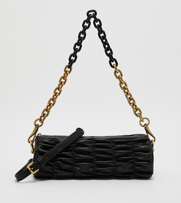 Ruched discount chain bag