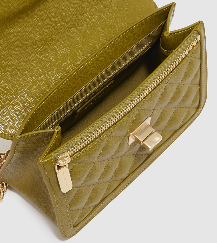 GM LIKKIE Quilted Shoulder Bag for Women, Medium Flap Crossbody Handbag with Chain Strap, Soft Vegan Leather Clutch Purse