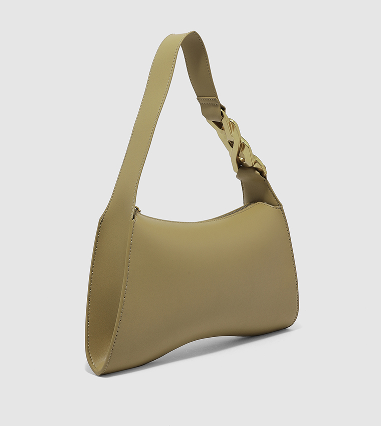 Buy Charles & Keith Chain Link Strap Shoulder Bag In Green 6thStreet
