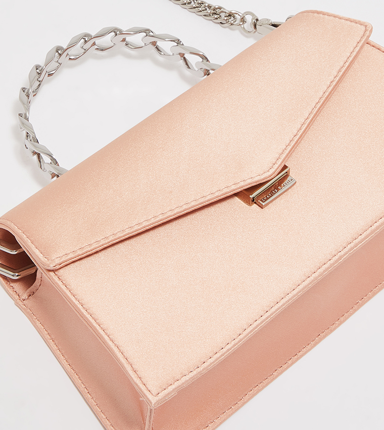 Buy Charles & Keith Satin Top Handle Envelope Bag In Pink 6thStreet