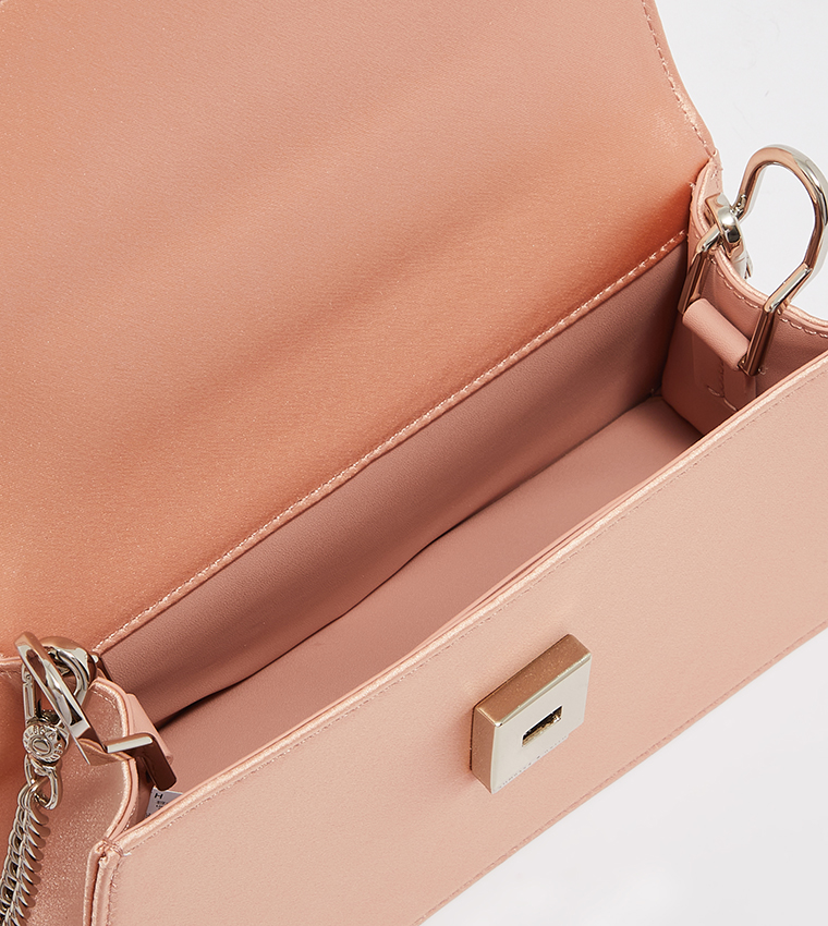 Buy Charles & Keith Satin Top Handle Envelope Bag In Pink 6thStreet