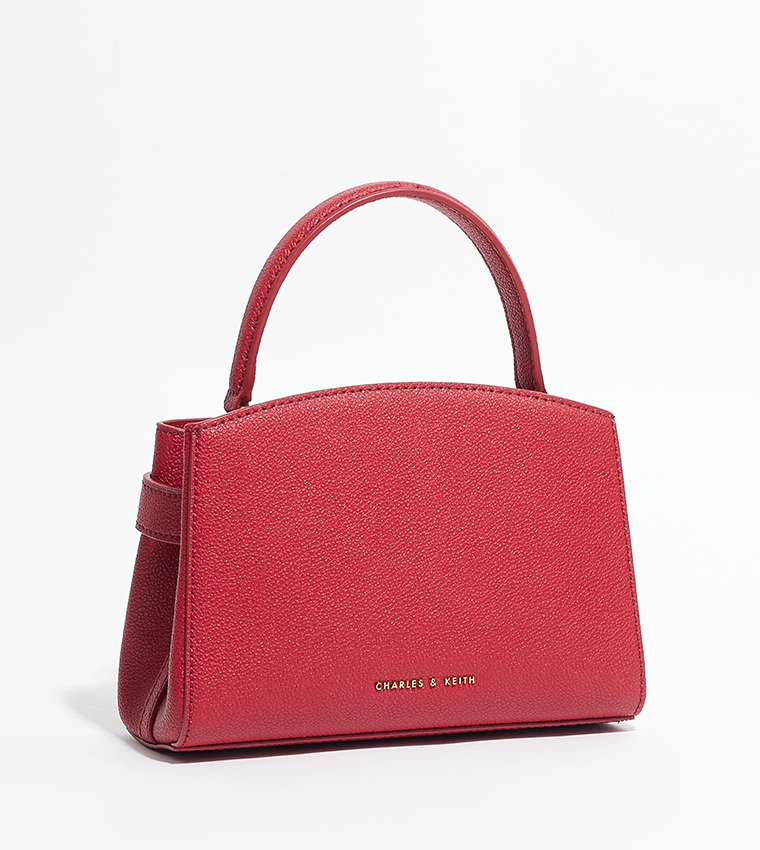 Buy Charles & Keith AUBRIELLE Metallic Buckle Top Handle Bag