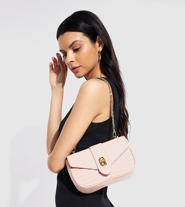AUBRIELLE Quilted Chain Handle Crossbody Bag 