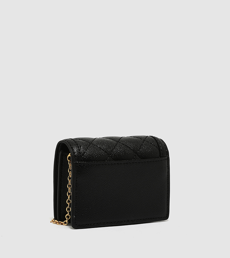 MICAELA Quilted Mini Wallet with Chain Strap