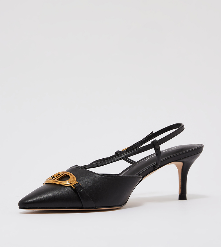 Charles & Keith Metallic Accent Slingback Court Shoes